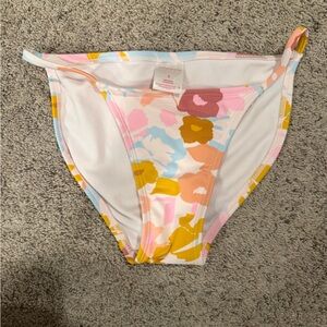Target Floral Bikini Bottoms in Pink, Mustard & Blue